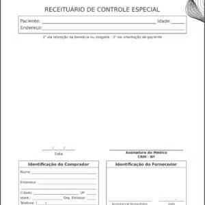 Receituário de Controle Especial Otorrinolaringologia Granada - Imagem 1