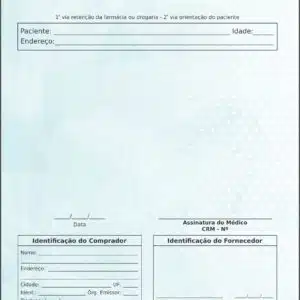 Receituário de Controle Especial Oftalmologia Gotemburgo - Imagem 1