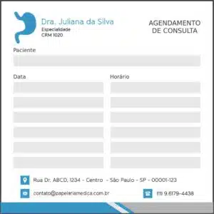 Bloco de Agendamento de Consulta Gastroenterologia Samara - Imagem 1