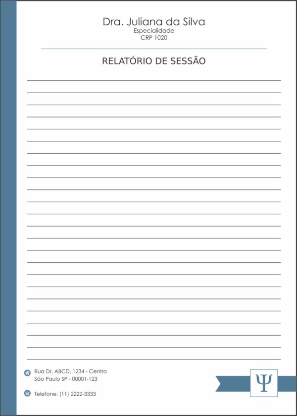 Relatório de Sessão Psicologia Heidelberg