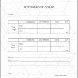 Receituário para Óculos Oftalmologia Helsingborg