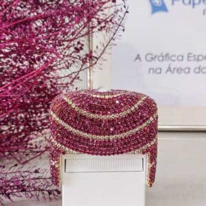 Carimbo Personalizado Safira Rosa 14x38mm - Imagem 1
