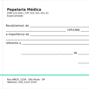 Recibo em 2 vias Clínica Geral Esna - Imagem 1