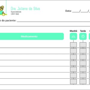 Tabela de Medicação Pediatra Katovice - Imagem 1