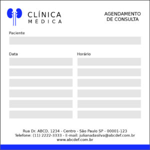 Bloco de Agendamento de Consulta Urologia Coimbra - Imagem 1