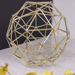 Escultura Geométrica Harmonia Dourada – Sofisticação e Estilo Moderno para Consultórios - Imagem 1