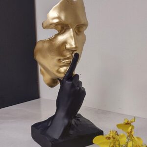 Escultura Silêncio e Reflexão em Resina – Sofisticação e Tranquilidade para Consultórios e Espaços Profissionais - Imagem 3