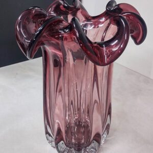 Vaso de Vidro Púrpura e Rosé – Sofisticação e Charme em Vidro Artístico - Imagem 1