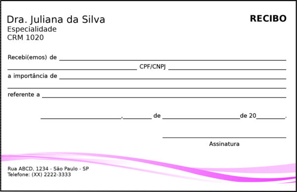 Recibo em 2 vias Clínica Geral Berenice II Recibo em 2 vias Clínica Geral Berenice II