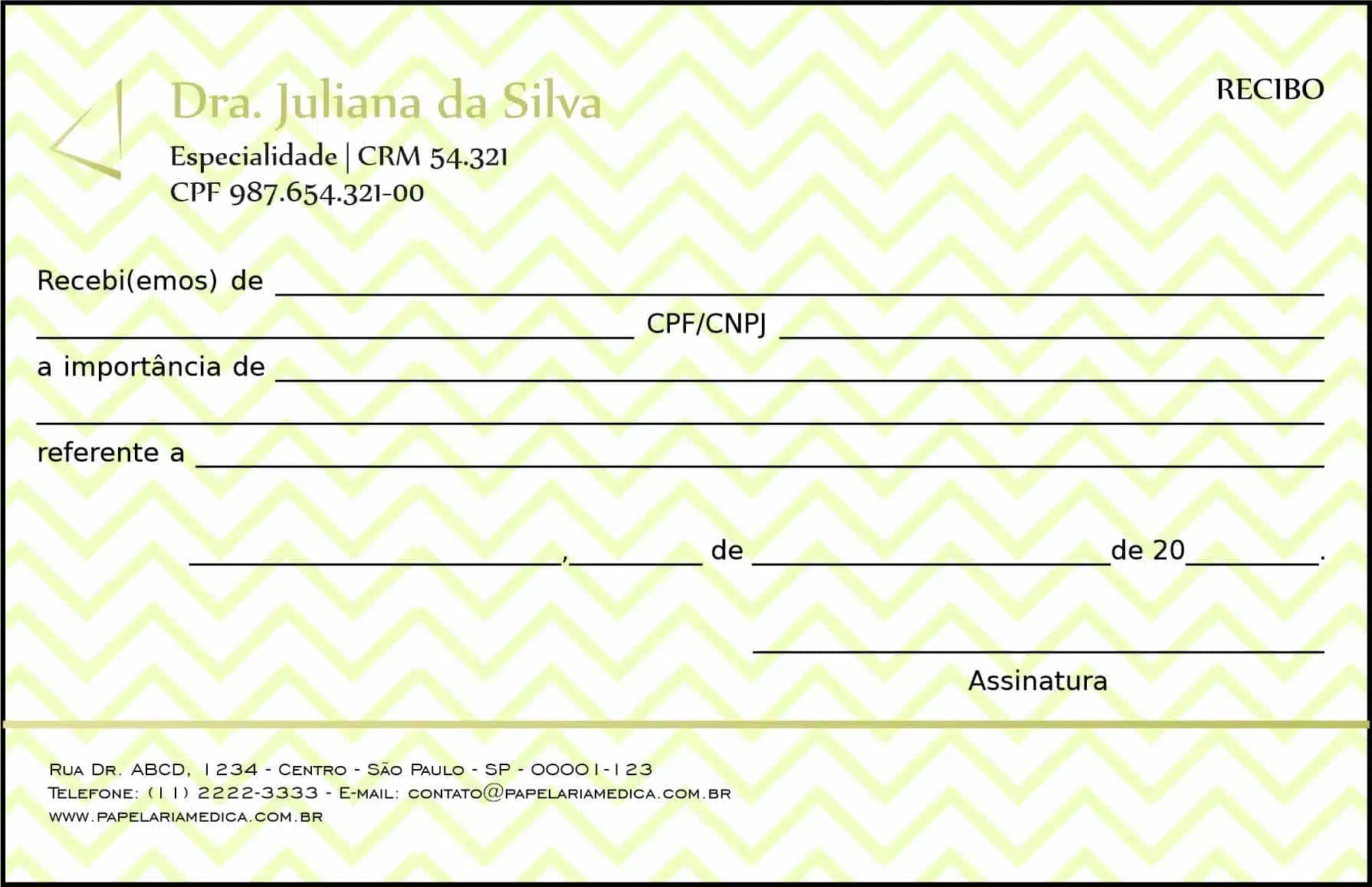 Recibo em 2 vias Autocopiativo Spark Brown