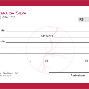 Recibo em 2 vias Angiologia e Vascular Antuérpia