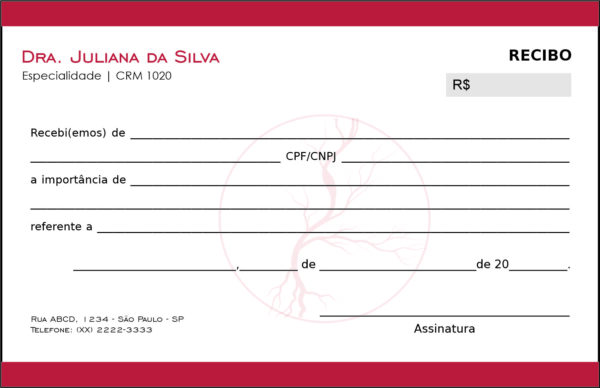 Recibo em 2 vias Angiologia e Vascular Antuérpia Recibo em 2 vias Angiologia e Vascular Antuérpia