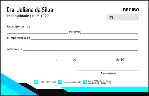 Recibo em 2 vias Angiologia e Vascular Namur Recibo em 2 vias Angiologia e Vascular Namur