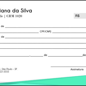 Recibo em 2 vias Endocrinologista Montreal
