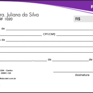 Recibo em 2 vias Farmácia Edimburgo