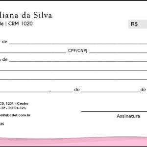 Recibo em 2 vias Farmácia North