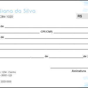 Recibo em 2 vias Clínica Geral Minia