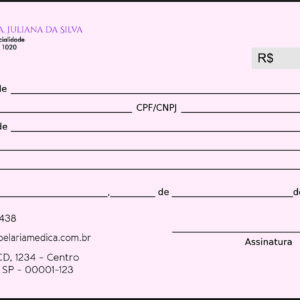 Recibo em 2 vias Ginecologia Denver