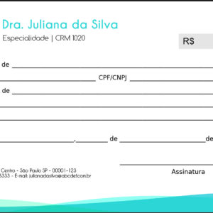 Recibo em 2 vias Geriatria Sari