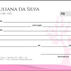 Recibo em 2 vias Geriatria Carmânia