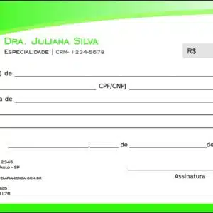 Recibo em 2 vias Nutricionista Córdoba