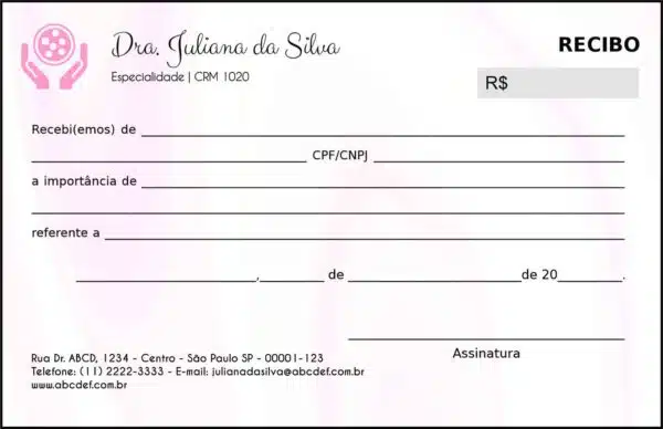 Recibo em 2 vias Oncologia Yokohama Recibo em 2 vias Oncologia Yokohama
