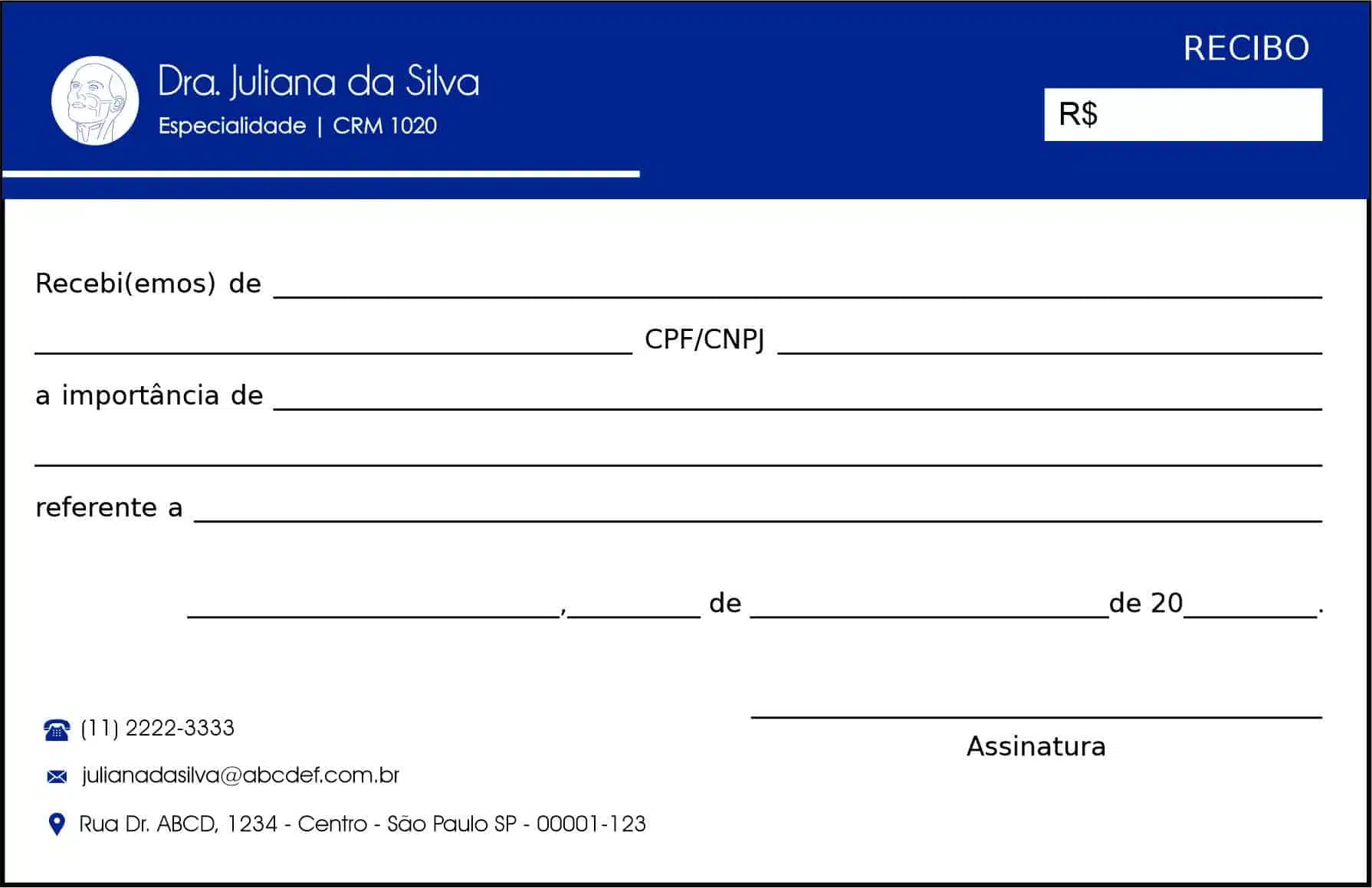 Recibo em 2 vias Autocopiativo Novigrad