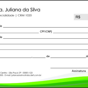 Recibo em 2 vias Pneumologia Copenhague