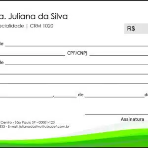 Recibo em 2 vias Pneumologia Copenhague
