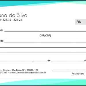 Recibo em 2 vias Psicológico Düsseldorf
