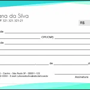 Recibo em 2 vias Psicológico Düsseldorf