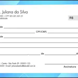 Recibo em 2 vias Psicológico Nuremberg