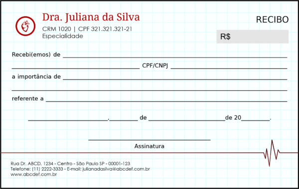 Recibo em 2 vias Cardiologista Eindhoven Recibo em 2 vias Cardiologista Eindhoven