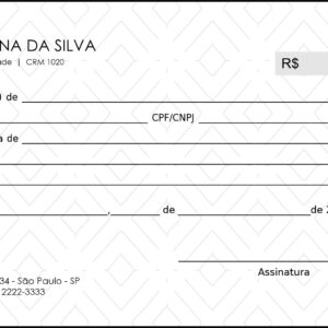 Recibo em 2 vias Clínica Geral Cairo