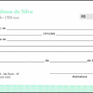 Recibo em 2 vias Clínica Geral Taba