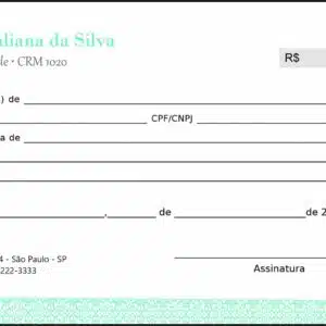 Recibo em 2 vias Clínica Geral Taba