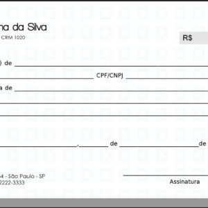 Recibo em 2 vias Clínica Geral Heliópolis