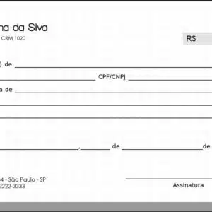Recibo em 2 vias Clínica Geral Heliópolis