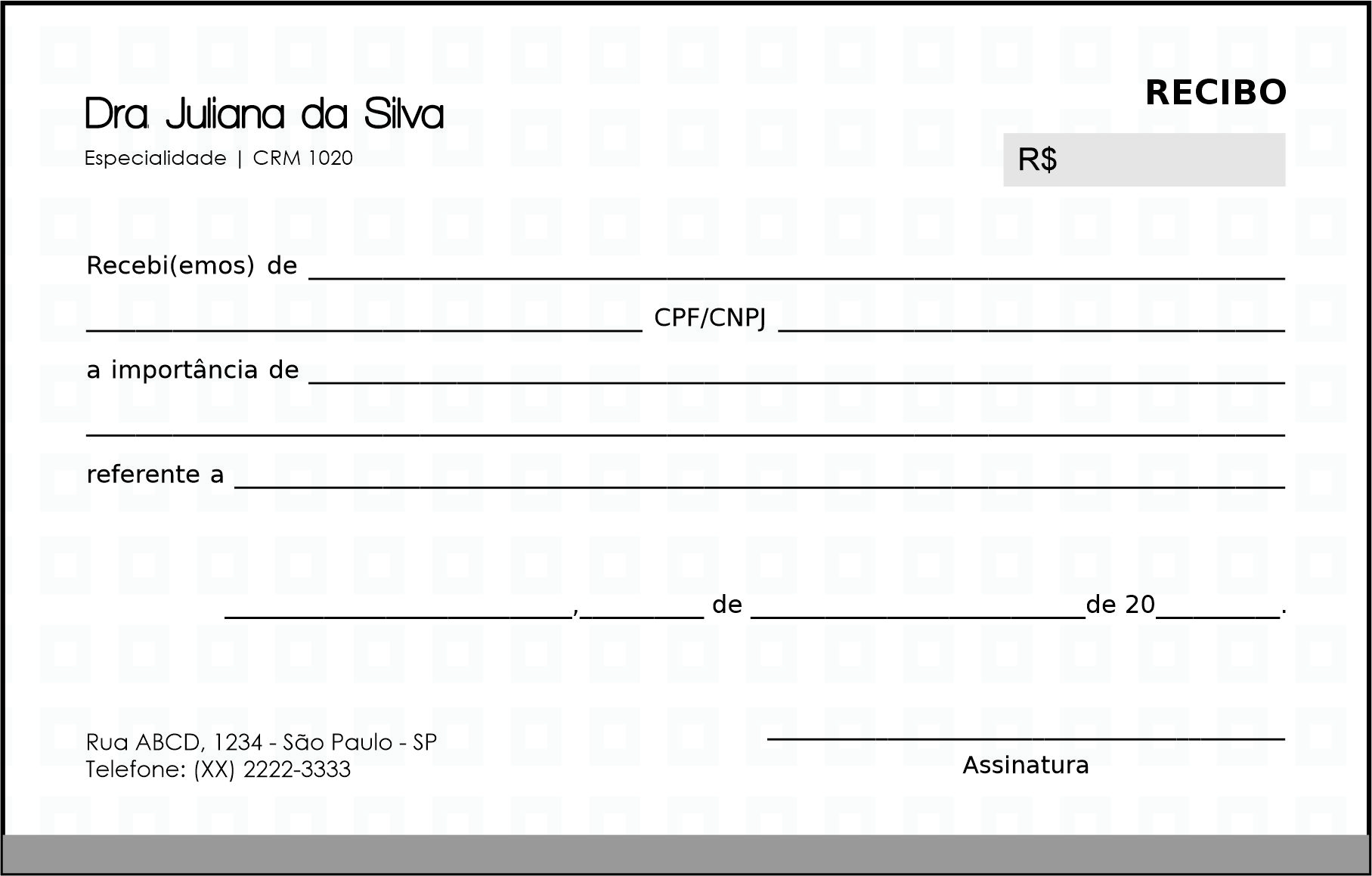 Recibo em 2 vias Clínica Geral Heliópolis