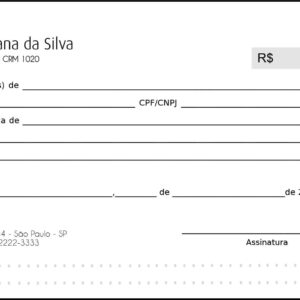 Recibo em 2 vias Clínica Geral Tebas