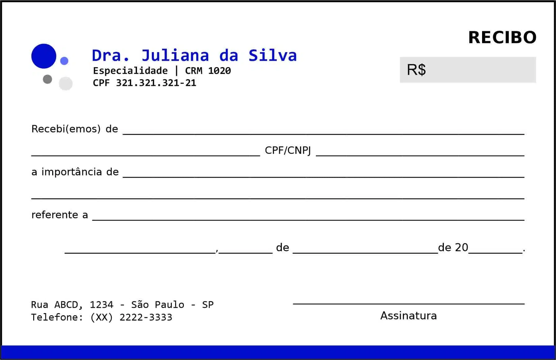 Recibo em 2 vias Clínica Geral Assuã