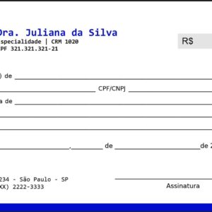 Recibo em 2 vias Clínica Geral Assuã