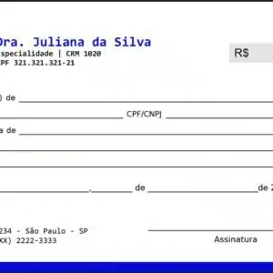 Recibo em 2 vias Clínica Geral Assuã