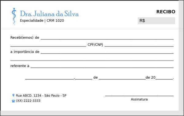 Recibo em 2 vias Clínica Geral Saís Recibo em 2 vias Clínica Geral Saís