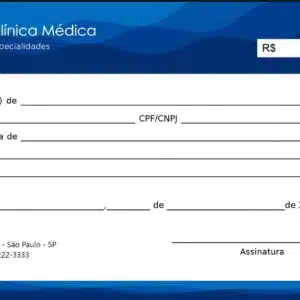 Recibo em 2 vias Clínica Geral Ismaília