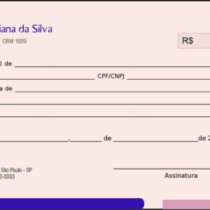 Recibo em 2 vias Clínica Geral Luxor