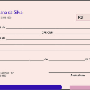 Recibo em 2 vias Clínica Geral Luxor