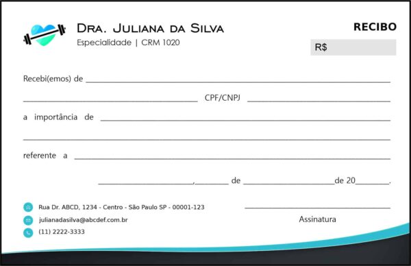 Recibo em 2 vias Performance Baja Recibo em 2 vias Performance Baja