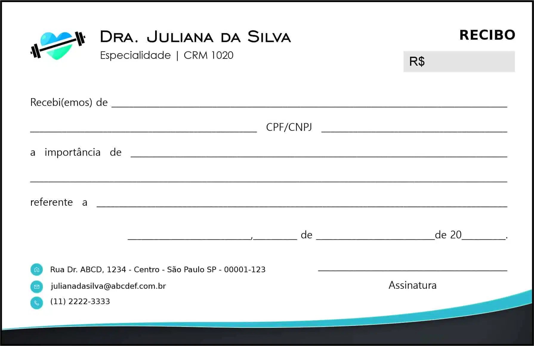 Recibo em 2 vias Performance Baja