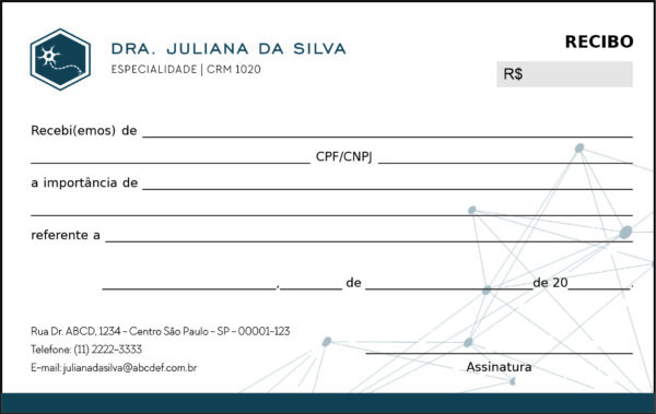 Recibo em 2 vias Psiquiatra e Neurologista Palermo Recibo em 2 vias Psiquiatra e Neurologista Palermo